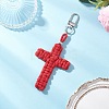 4Pcs Cross Cotton Threads Pendants Decorations HJEW-TA00398-3