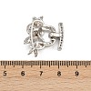 Brass Micro Pave Clear Cubic Zirconia Fold Over Clasps KK-C075-39P-3