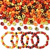 600Pcs 6 Colors Opaque Plastic Beads KY-YW0001-95-1