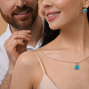 Electroplate Glass Dangle Charms PALLOY-GO00007-5