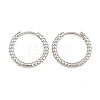 Brass Huggie Hoop Earrings KK-CBA8324-18A-P-5
