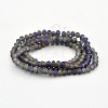 Full Rainbow Plated Faceted Rondelle Glass Beads Strands EGLA-J054-3x2mm-FR02-2