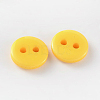 2-Hole Flat Round Resin Sewing Buttons for Costume Design BUTT-E119-20L-04-2
