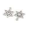 Tibetan Style Alloy Magen David Star Pendants TIBEP-Q043-043-RS-3