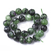 Natural Ruby in Zoisite Beads Strands G-S345-6mm-003-2