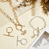10Pcs 2 Colors Brass Toggle Clasps KK-BBC0021-22A-4
