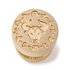 Golden Plated Round Shaped Wax Seal Brass Stamp Head STAM-K002-01G-04-1