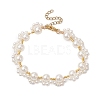 Acrylic Pearl Braided Bead Bracelets BJEW-JB110100-1