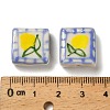 Printed Handmade Porcelain Beads LAMP-D303-06F-01-4