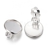 304 Stainless Steel Clip-on Earring Setting STAS-P249-23A-S-1