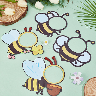 60Pcs 4 Styles Bees Cutouts AJEW-PH0008-60-1