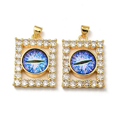 Golden Brass Pendants KK-L209-006G-02-1