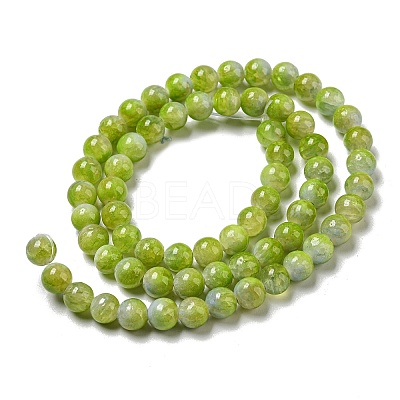 Dyed Natural White Jade Beads Strands G-F764-01A-1