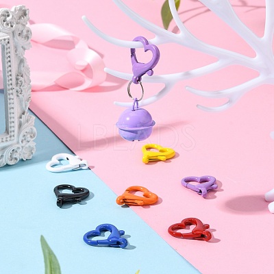 Spray Painted Eco-Friendly Alloy Lobster Claw Clasps PALLOY-T080-05-NR-1