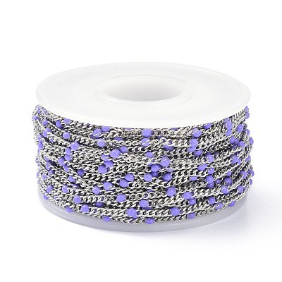 304 Stainless Steel Enamel Curb Chains CHS-P013-01P-06-1