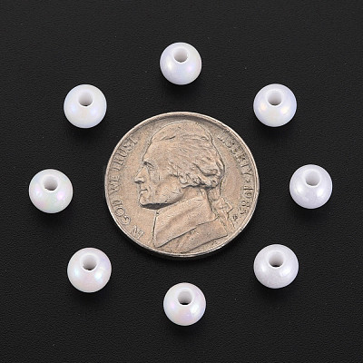 Opaque Acrylic Beads MACR-S370-D6mm-01-1