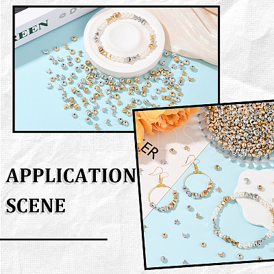 1200Pcs 6 Styles CCB Plastic Spacer Beads CCB-PA0001-09-1