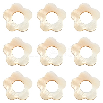 30Pcs Natural Freshwater Shell Beads Frames SHEL-CJ0001-27-1