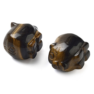 Natural Tiger Eye Carved Figurines DJEW-L023-C09-1