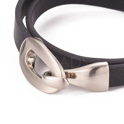 Imitation Leather Wrap Bracelets BJEW-G620-F03-1