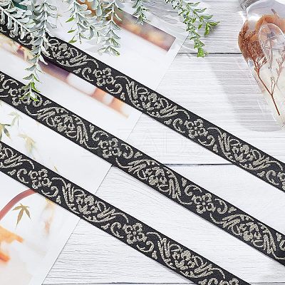 Ethnic Style Embroidery Polycotton Ribbons OCOR-WH0066-22A-1