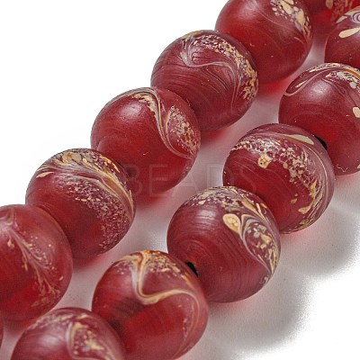 Handmade Lampwork Beads Strands BLOW-D006-07F-1