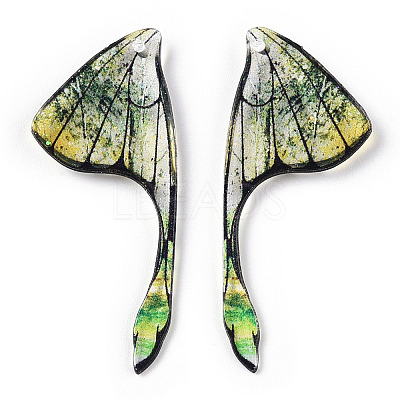 Epoxy Resin Wing Pendants RESI-TAC0021-96C-1
