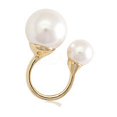 Real 18K Gold Plated Brass Cuff Rings RJEW-EE0001-042A-02-1