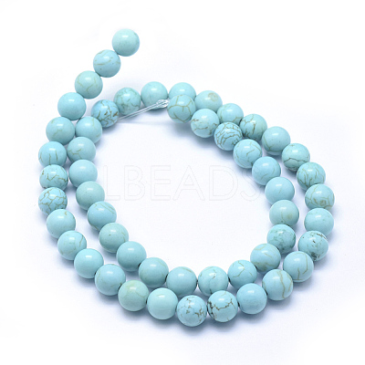 Natural Howlite Beads Strands X-TURQ-G148-07-8mm-1