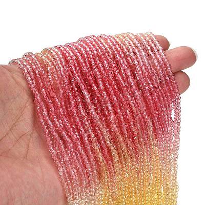 Transparent Painted Glass Beads Strands LS-DGLA-A034-T2mm-A07-1