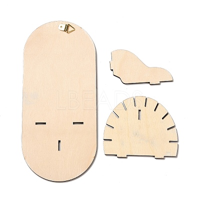 Wooden Wall-Mounted Small Crystal Display Shelf AJEW-L090-A11-1