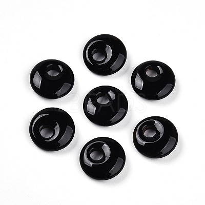 Natural Black Agate Pendants LS-G-T122-67V-1