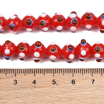 Handmade Bumpy Lampwork Beads Strands LA-CBA05D6-01-04-1
