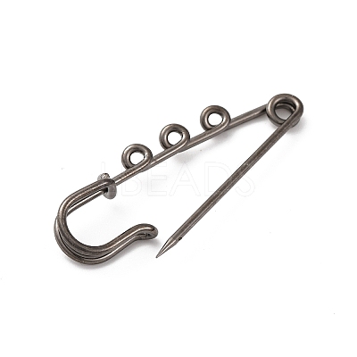 Iron Brooch Findings KK-Q491-B-1