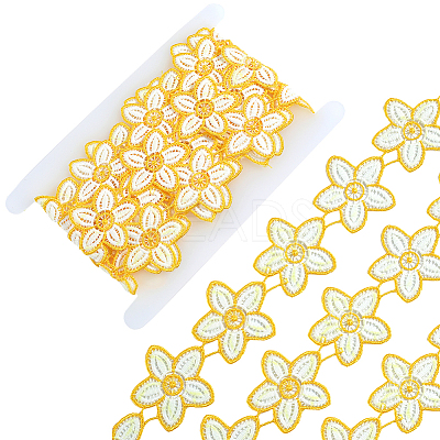 Flower Polyester Lace Trim Ribbon OCOR-WH20003-03A-04-1
