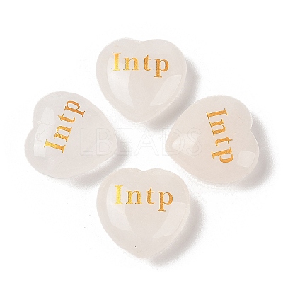 Natural Quartz Crystal Heart Engraving MBTI Figurines Statues for Home Office Desk Decorations X1-G-K353-05F-1
