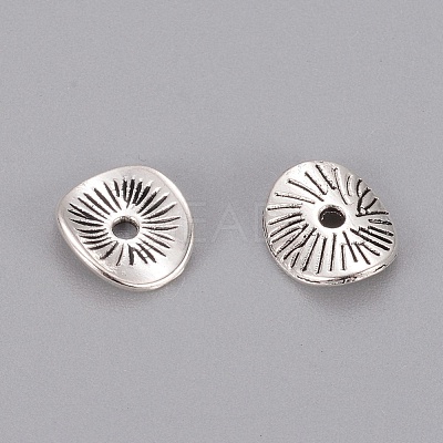Tibetan Style Wavy Spacer Beads TIBEP-A11067-AS-FF-1