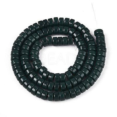 Opaque Solid Color Glass Beads Strands LS-GLAA-N026-3x6mm-10-1