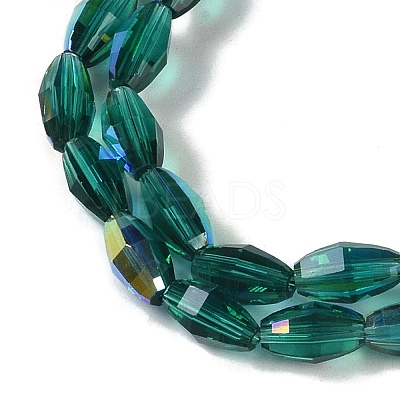 Electroplate Glass Beads Strands GLAA-Q101-03B-AB02-1