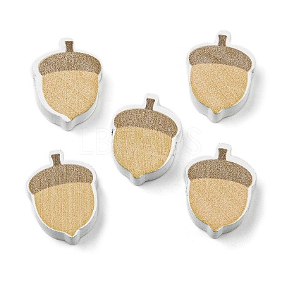 Painted Autumn Wood Beads WOOD-H105-02-1