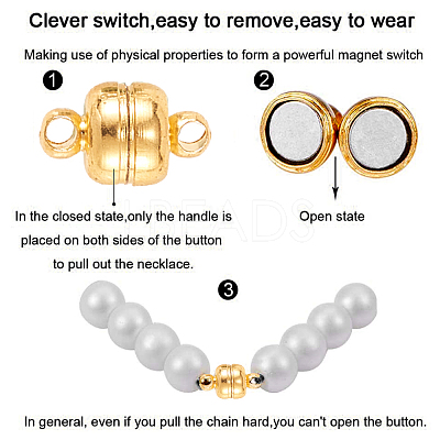 30 Set 6 Colors Brass Magnetic Clasps KK-CJ0001-63-1