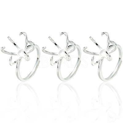 6Pcs Adjustable Brass Finger Rings Components KK-BBC0021-26-1