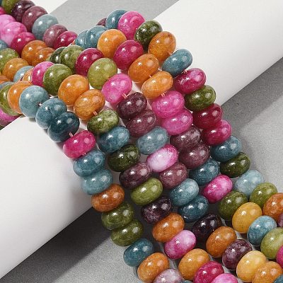 Dyed Natural White Jade Beads Strands G-G107-A10-01-1