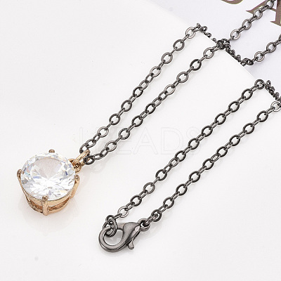Brass Cable Chains Necklace Making MAK-N029-01B-1