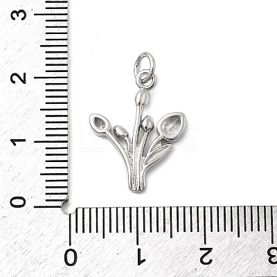 Brass Micro Pave Cubic Zirconia Pendants KK-A278-01B-01P-1