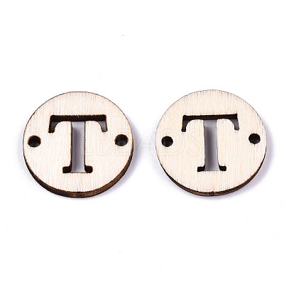 Unfinished Natural Poplar Wood Links Connectors WOOD-S045-140A-01T-1
