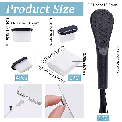 ABS Plastic Mobile Dustproof Plugs AJEW-SC0032-07A-1