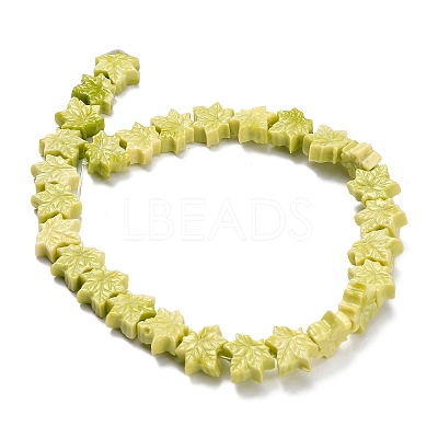 Synthetic Coral Dyed Carved Beads BSHE-H114-02A-1