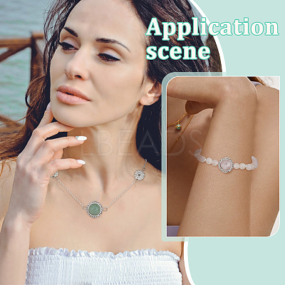 6Pcs 6 Styles Brass Pave Natural Amethyst & Rose Quartz & White Agate & Green Aventurine & Carnelian & Lapis Lazuli Multi-Strand Links KK-BC0015-17A-1