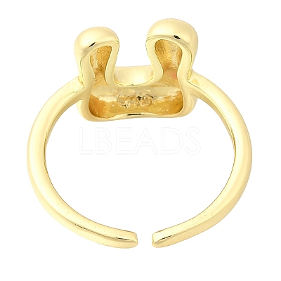 Rack Plating Brass Open Cuff Rings RJEW-S394-01G-U-1